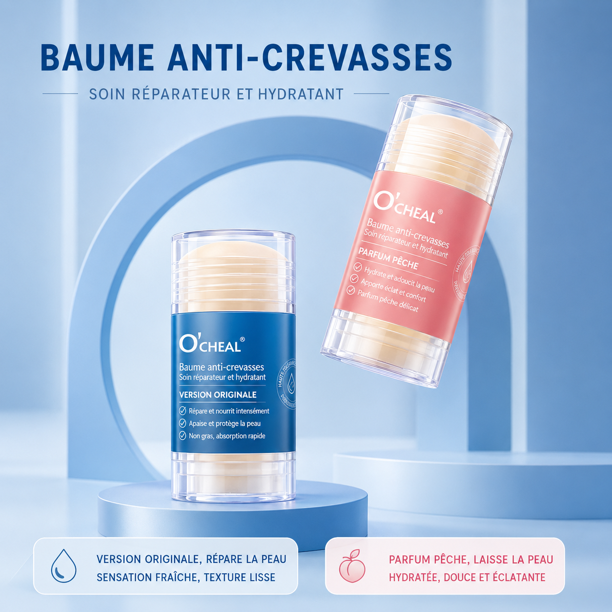 Baume Anti-Crevasses Brillia® Lot de 4 sticks