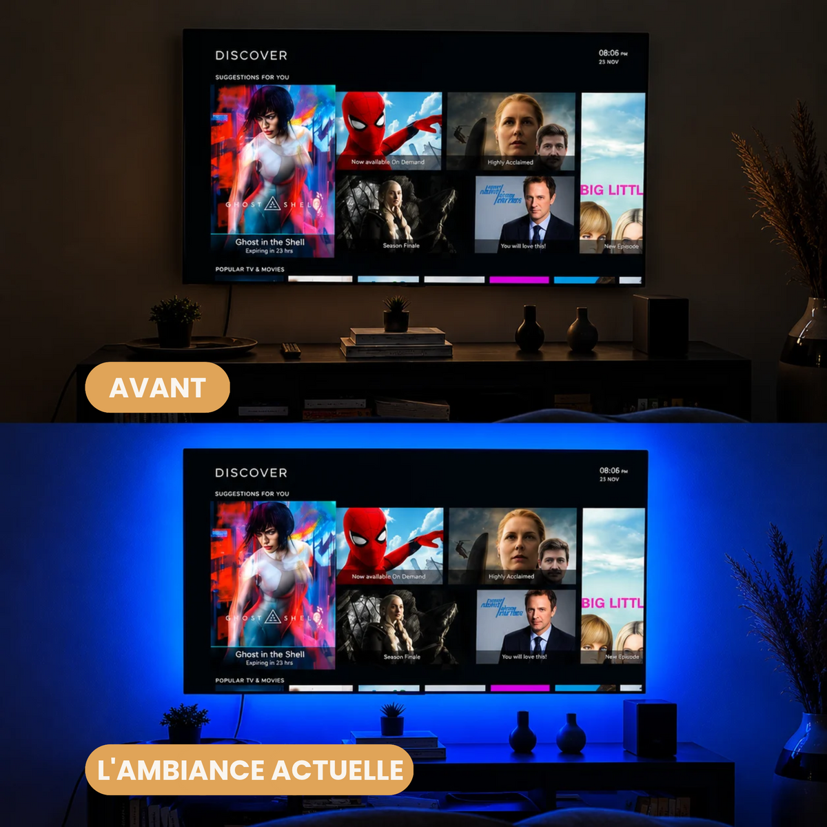 Bande LED Multicolore USB pour Télévision