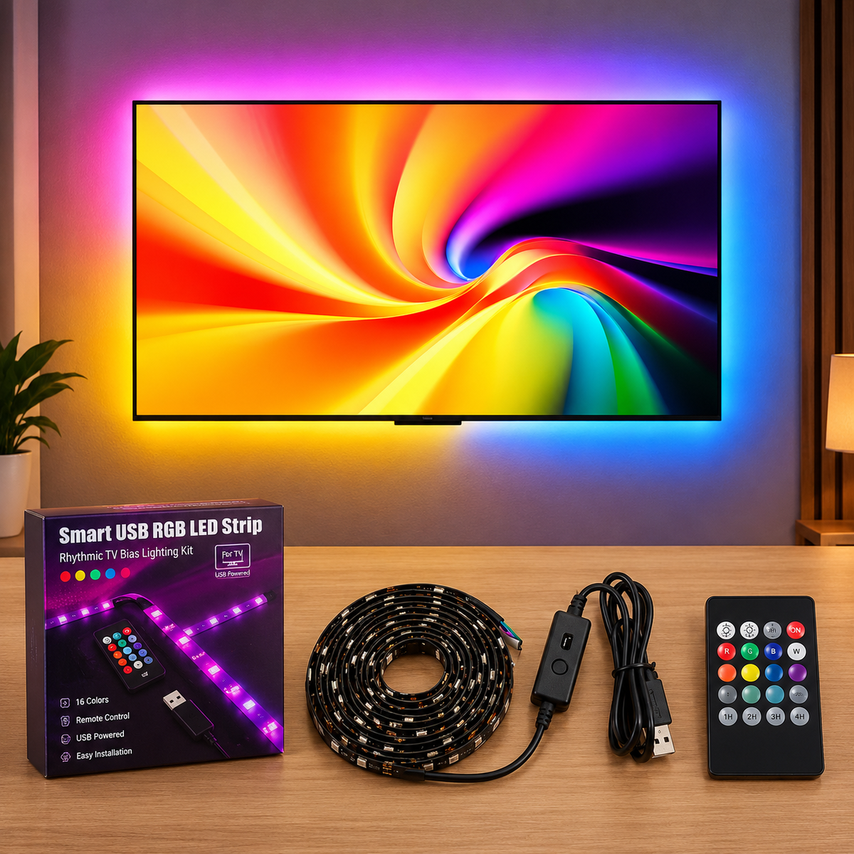 Bande LED Multicolore USB pour Télévision